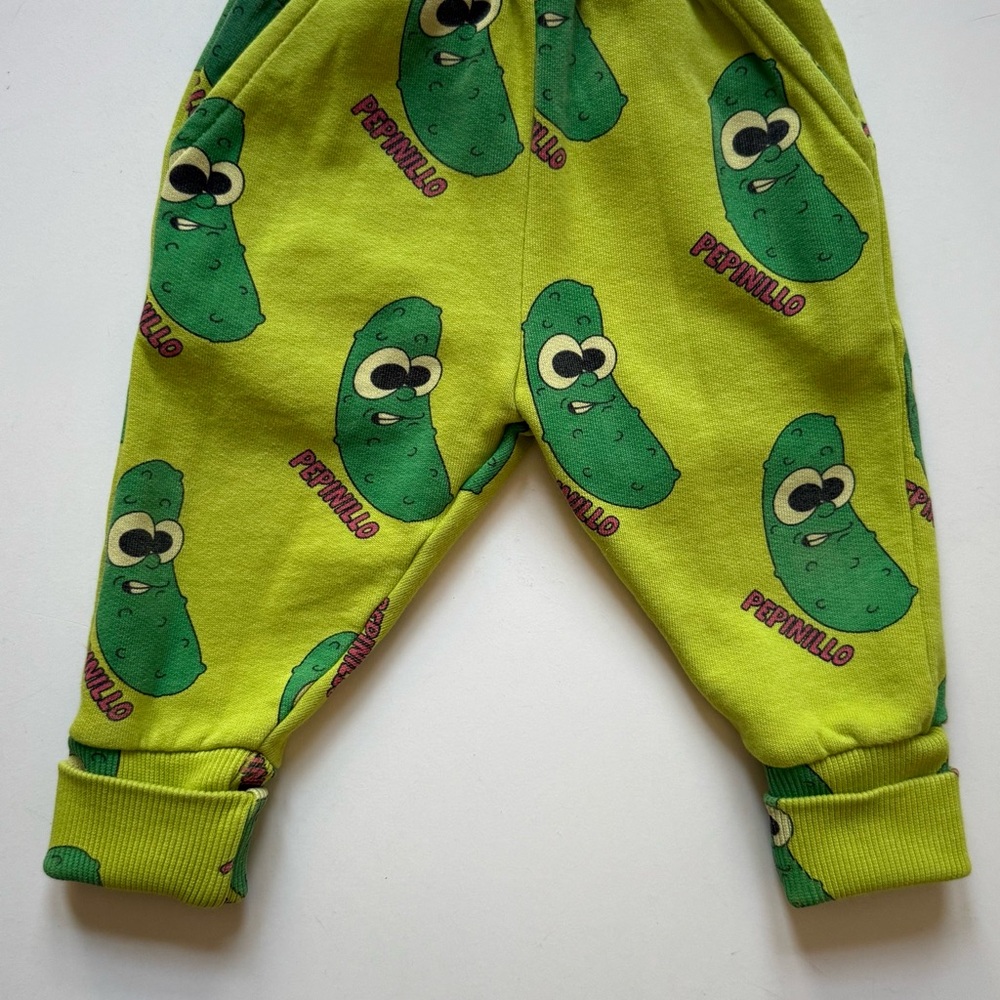 Hugo Loves Tiki Kids Unisex Pickles Sweatpants - Green - Size 6-12M - Picture 4 of 10